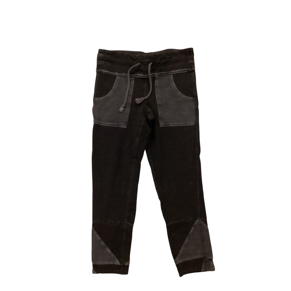 FP Movement Free People Washed Black Patch Pocket Jogger Sweatpants Women Small